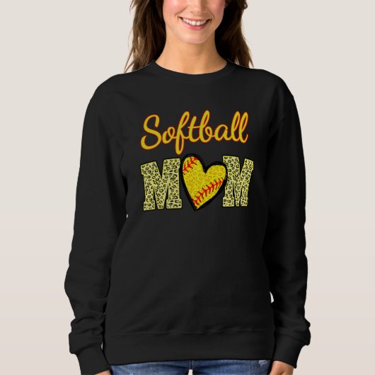 Softball Love Softball Life Mom High School Softba Trui (Voorkant)
