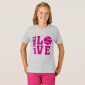 Softball Love T-shirt (Voorkant volledig)
