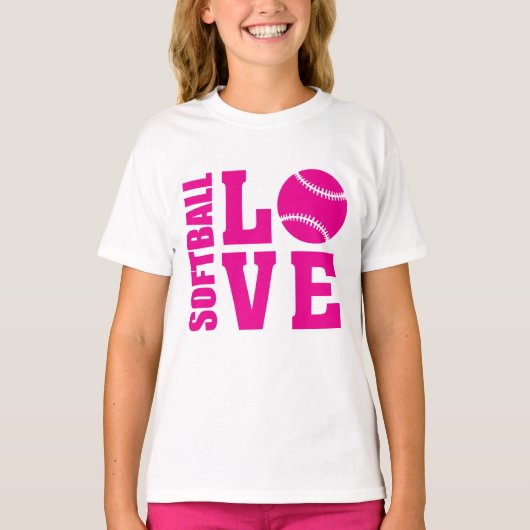 Softball Love T-shirt (Voorkant)
