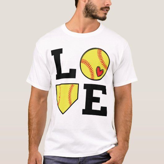 Softball Love T-shirt (Voorkant)