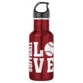 Softball Love Waterfles (Voorkant)