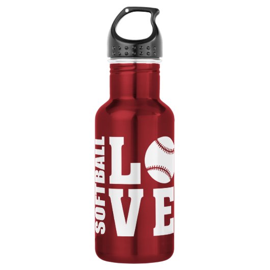 Softball Love Waterfles (Voorkant)