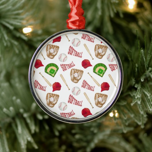 Softball Lover Christmas Ornament Keepsake (Boom)