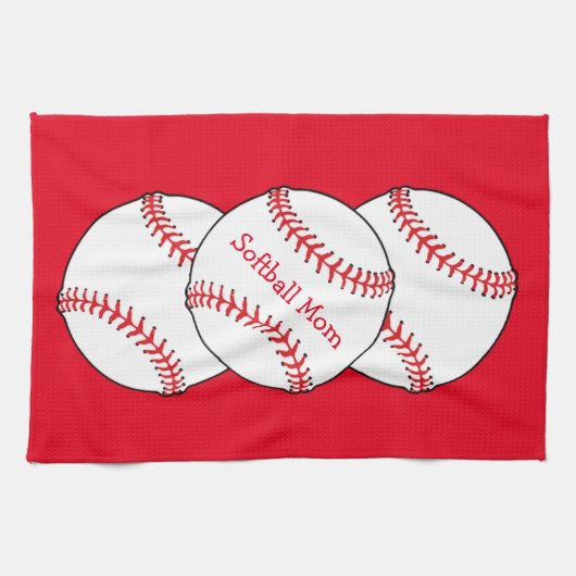 Softball Ma Kitchen Towel Theedoek (Horizontaal)