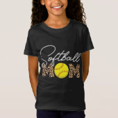 Softball Ma Leopard Print T-shirt (Voorkant)