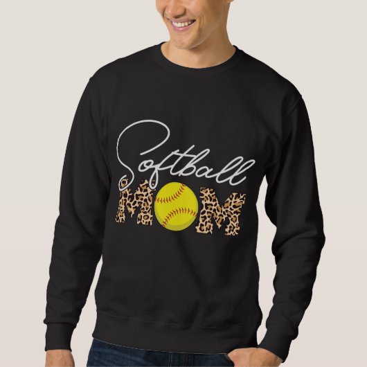 Softball Ma Leopard Print Trui (Voorkant)