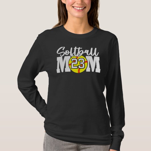 Softball Ma Nummer 23 T-shirt (Voorkant)