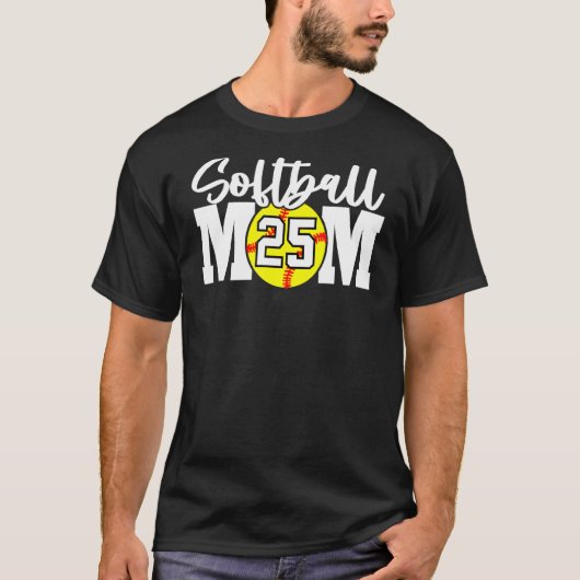 Softball Ma Nummer 25 T-shirt (Voorkant)