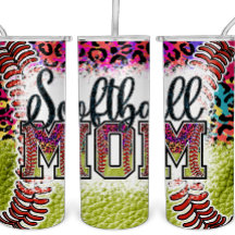 Softball Ma Rainbow Leopard Tumbler Sports MAMA