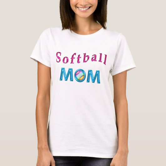Softball Ma TShirts met het NUMMER van Spelers en (Voorkant)