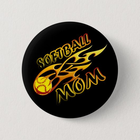 Softball Ma (vlam) copy.png Ronde Button 5,7 Cm (Voorkant)