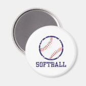 Softball Magneet (Voorkant / Achterkant)
