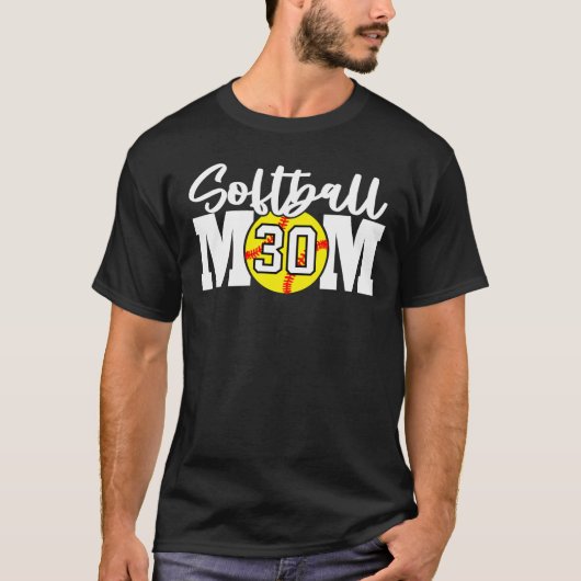 Softball Mam #30 T-shirt (Voorkant)