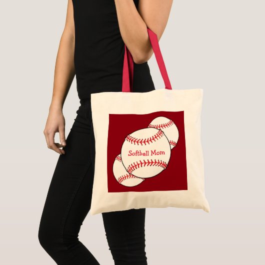 Softball Mam Canvas tas (Voorkant (product))