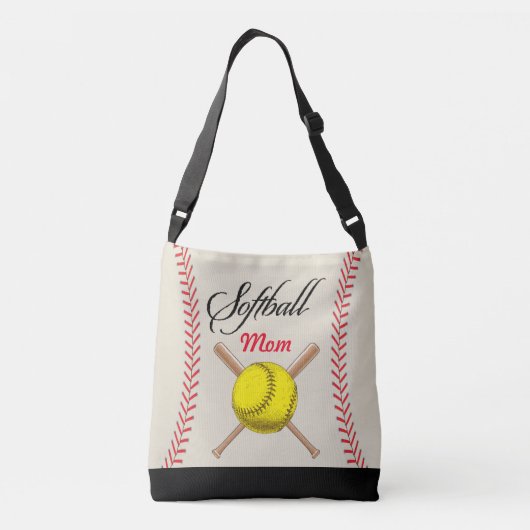 Softball Mam Canvas tas (Achterkant)