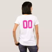 Softball Mam en Nummer T-shirt (Achterkant volledig)