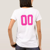 Softball Mam en Nummer T-shirt (Achterkant)