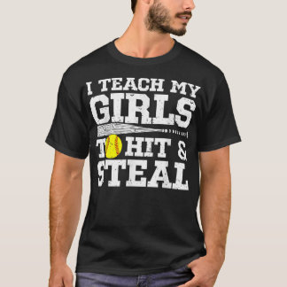 Softball mam grappig dat ik mijn meiden heb geleer t-shirt