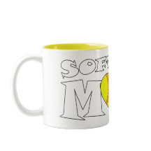 Softball Mam Heart-Shaped Fastpitch Softball Sport