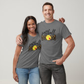 Softball Mam Leopard Funny Baseball Moeder D T-shirt (Unisex)