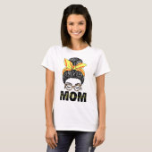 Softball Mam Messy Bun Softball Life Mam T-shirt (Voorkant volledig)