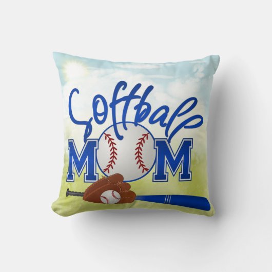 Softball Mam Pillow Kussen (Voorkant)
