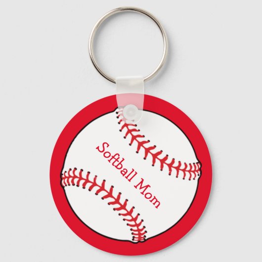 Softball Mam Sleutelhanger (Voorkant)