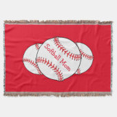 Softball Mam Throw Blanket Deken (Voorkant)