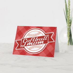 Softball mama Birthday Moederdag Kaart