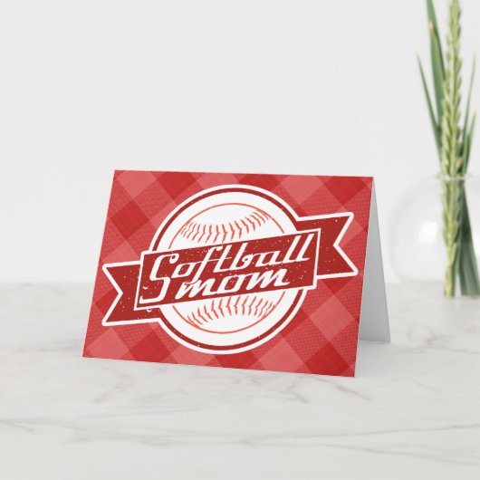 Softball mama Birthday Moederdag Kaart (Voorkant)