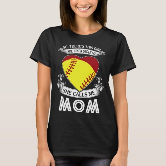 Softball mama Cool Mothers Gift T-shirt (Voorkant)