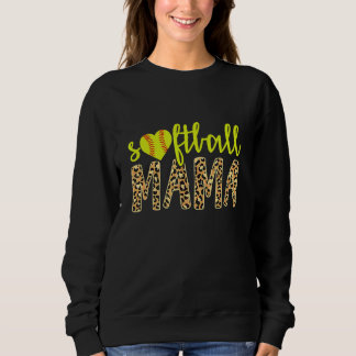 Softball Mama Cute Cheetah Moederdag Sports 3 Trui