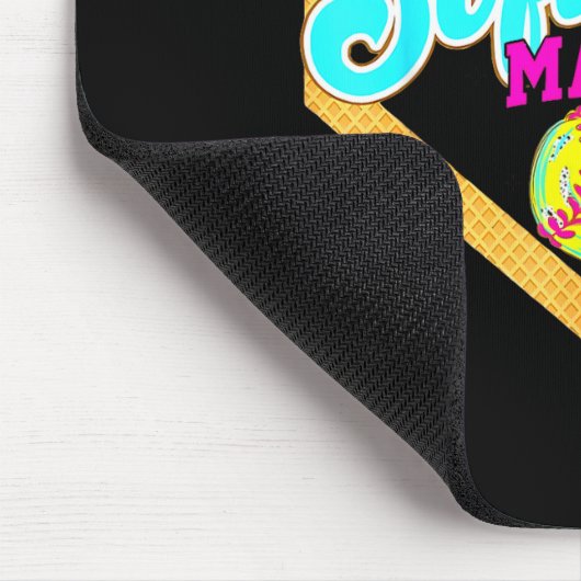 Softball Mama Drip Ice Cream Dripping Game Day Sof Muismat (Hoek)