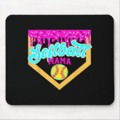 Softball Mama Drip Ice Cream Dripping Game Day Sof Muismat (Voorkant)