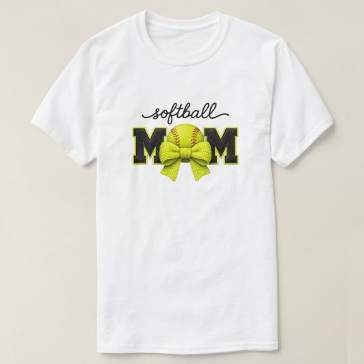 Softball Mama Faux yarn, Knit  Sports Tee T-shirt (Design voorkant)