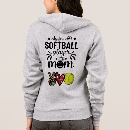 Softball mama hoodie (Achterkant)