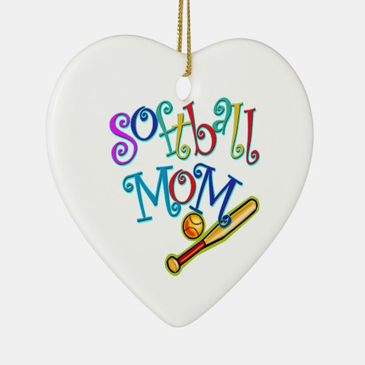 Softball mama keramisch ornament (Rechts)