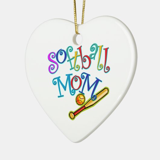 Softball mama keramisch ornament (Links)