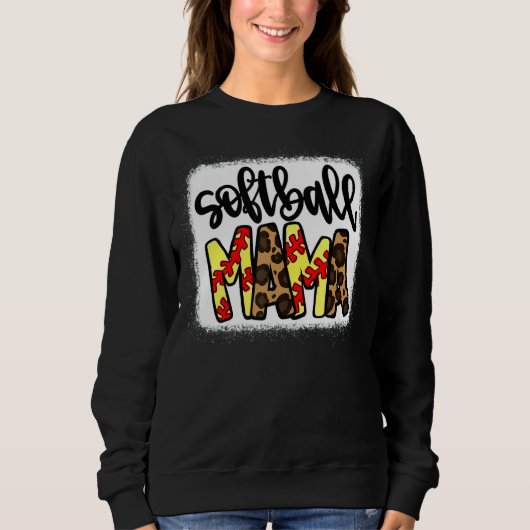Softball Mama Leopard Trui (Voorkant)