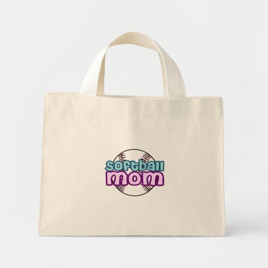 Softball mama mini tote bag (Voorkant)