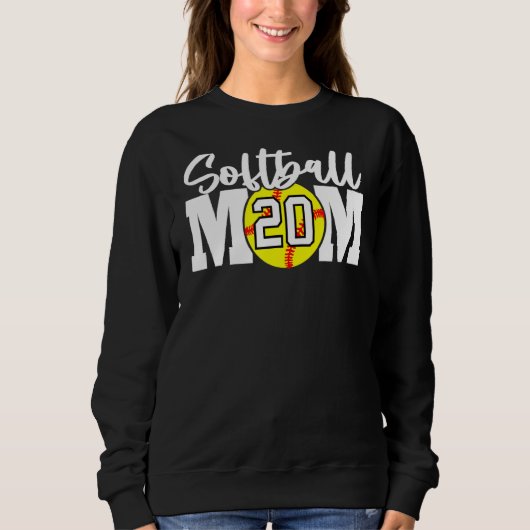 Softball mama Nummer 20 Trui (Voorkant)
