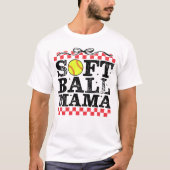 Softball Mama Retro T-shirt (Voorkant)