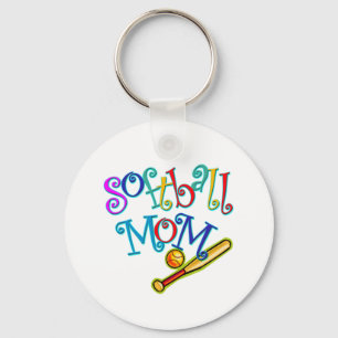 Softball mama sleutelhanger