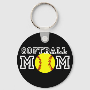 Softball mama sleutelhanger