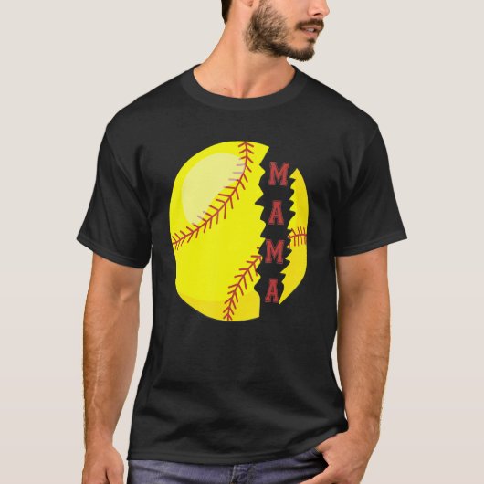 Softball Mama Sport Game Day Mother Day T-shirt (Voorkant)