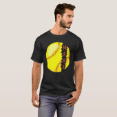 Softball Mama Sport Game Day Mother Day T-shirt (Voorkant volledig)
