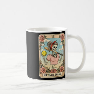 Softball Mama Tarot Card Skelet Halloween Retro  Koffiemok