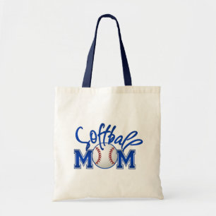 Softball mama tote bag