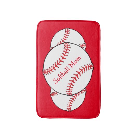 Softball Math Mats Badmat (Voorkant Verticaal)