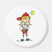 Softball meisje magneet (Voorkant)